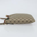 GUCCI GG Supreme Web Sherry Line Shoulder Bag PVC Beige Gold 246413 Auth ka1238-4
