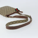 GUCCI GG Supreme Web Sherry Line Shoulder Bag PVC Beige Gold 246413 Auth ka1238-7