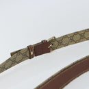 GUCCI GG Supreme Web Sherry Line Shoulder Bag PVC Beige Gold 246413 Auth ka1238-8