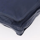 LOEWE Anagram Shoulder Bag Leather Blue Gold Auth ka124-9