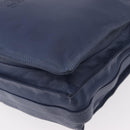 LOEWE Anagram Shoulder Bag Leather Blue Gold Auth ka124-14