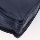 LOEWE Anagram Shoulder Bag Leather Blue Gold Auth ka124-16