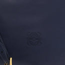 LOEWE Anagram Shoulder Bag Leather Blue Gold Auth ka124-17