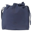 LOEWE Anagram Shoulder Bag Leather Blue Gold Auth ka124-13