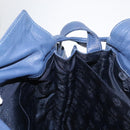 LOEWE Anagram Shoulder Bag Leather Blue Gold Auth ka124-22