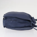 LOEWE Anagram Shoulder Bag Leather Blue Gold Auth ka124-3