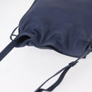 LOEWE Anagram Shoulder Bag Leather Blue Gold Auth ka124-6