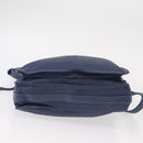 LOEWE Anagram Shoulder Bag Leather Blue Gold Auth ka124-5