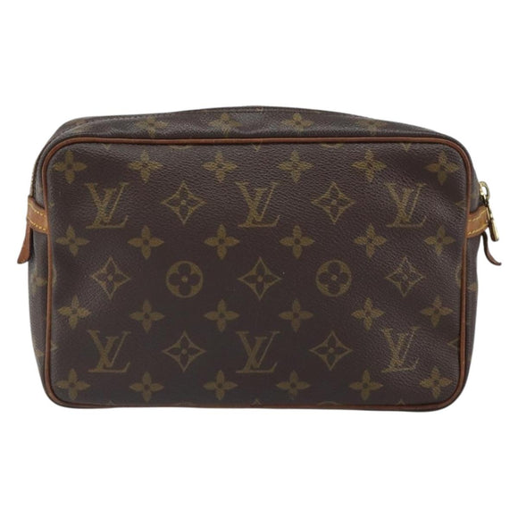 LOUIS VUITTON Monogram Compiegne 23 Clutch Bag M51847 LV Auth ka1240