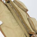 PRADA Shoulder Bag Nylon Beige Silver Auth ka1242-10