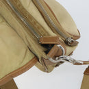 PRADA Shoulder Bag Nylon Beige Silver Auth ka1242-20