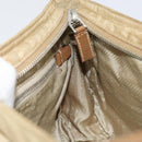 PRADA Shoulder Bag Nylon Beige Silver Auth ka1242-22
