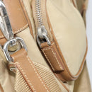 PRADA Shoulder Bag Nylon Beige Silver Auth ka1242-26