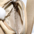 PRADA Shoulder Bag Nylon Beige Silver Auth ka1242-27