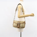 PRADA Shoulder Bag Nylon Beige Silver Auth ka1242-28