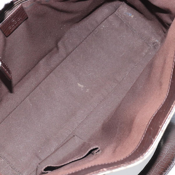 GUCCI GG Supreme Tote Bag PVC Beige Silver 141976 Auth ka1243