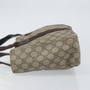 GUCCI GG Supreme Tote Bag PVC Beige Silver 141976 Auth ka1243-4