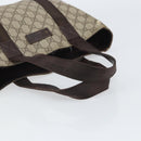 GUCCI GG Supreme Tote Bag PVC Beige Silver 141976 Auth ka1243-7