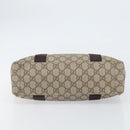 GUCCI GG Supreme Tote Bag PVC Beige Silver 141976 Auth ka1243-5