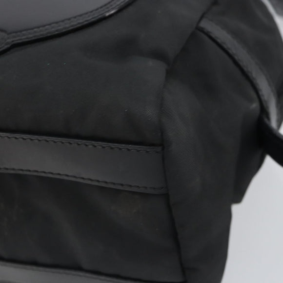 PRADA Hand Bag Nylon Black Silver Auth ka1246