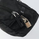 PRADA Hand Bag Nylon Black Silver Auth ka1246-20