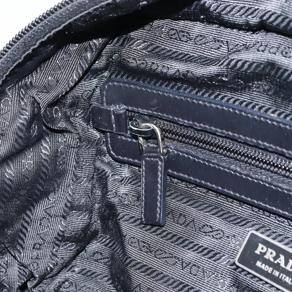 PRADA Hand Bag Nylon Black Silver Auth ka1246