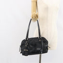 PRADA Hand Bag Nylon Black Silver Auth ka1246-27