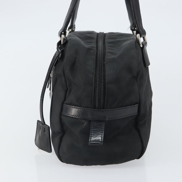 PRADA Hand Bag Nylon Black Silver Auth ka1246