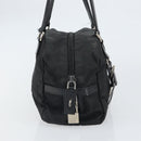 PRADA Hand Bag Nylon Black Silver Auth ka1246-4