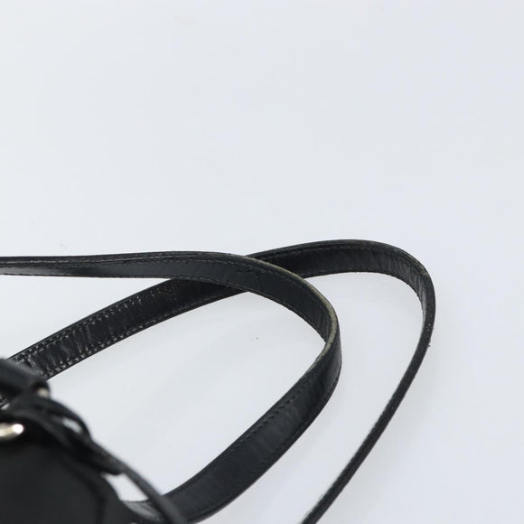 PRADA Hand Bag Nylon Black Silver Auth ka1246
