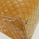 Salvatore Ferragamo Hand Bag Patent leather Yellow Silver Auth ka1247-12