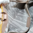 Salvatore Ferragamo Hand Bag Patent leather Yellow Silver Auth ka1247-24