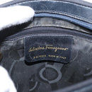 Salvatore Ferragamo Shoulder Bag Leather Navy Gold Auth ka1249-12