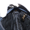 Salvatore Ferragamo Shoulder Bag Leather Navy Gold Auth ka1249-20