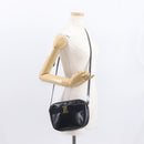 Salvatore Ferragamo Shoulder Bag Leather Navy Gold Auth ka1249-23