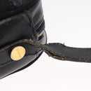 Salvatore Ferragamo Shoulder Bag Leather Navy Gold Auth ka1249-9