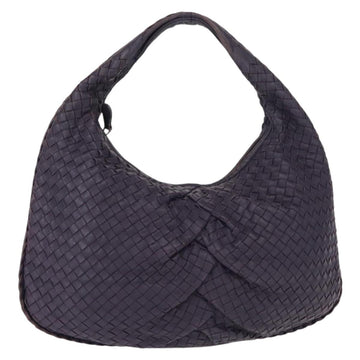 BOTTEGA VENETA INTRECCIATO Hobo Shoulder Bag Leather Purple 115653 Auth ka125
