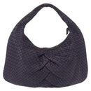 BOTTEGA VENETA INTRECCIATO Hobo Shoulder Bag Leather Purple 115653 Auth ka125-2