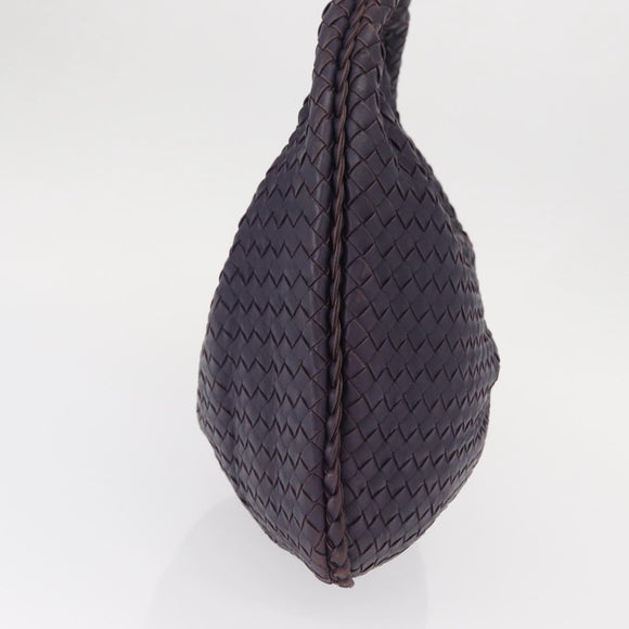 BOTTEGA VENETA INTRECCIATO Hobo Shoulder Bag Leather Purple 115653 Auth ka125