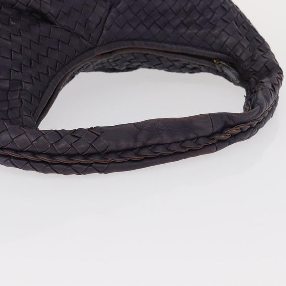 BOTTEGA VENETA INTRECCIATO Hobo Shoulder Bag Leather Purple 115653 Auth ka125