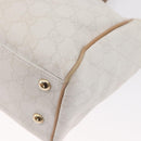 GUCCI GG Supreme Tote Bag PVC White Gold 264221 Auth ka1250-13
