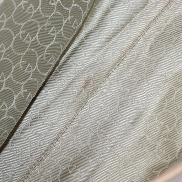 GUCCI GG Supreme Tote Bag PVC White Gold 264221 Auth ka1250