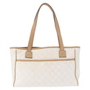 GUCCI GG Supreme Tote Bag PVC White Gold 264221 Auth ka1250-3