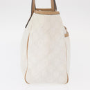 GUCCI GG Supreme Tote Bag PVC White Gold 264221 Auth ka1250-4