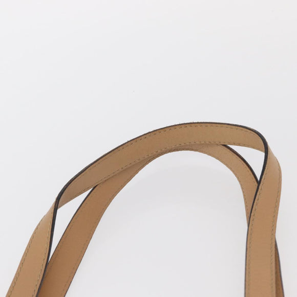 GUCCI GG Supreme Tote Bag PVC White Gold 264221 Auth ka1250