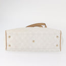 GUCCI GG Supreme Tote Bag PVC White Gold 264221 Auth ka1250-9