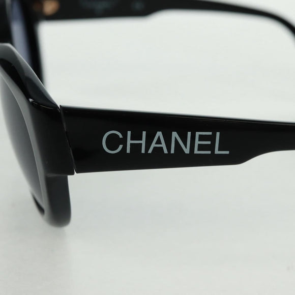 CHANEL Sunglasses plastic Black CC Auth ka1252