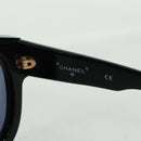 CHANEL Sunglasses plastic Black CC Auth ka1252-15