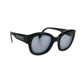 CHANEL Sunglasses plastic Black CC Auth ka1252
