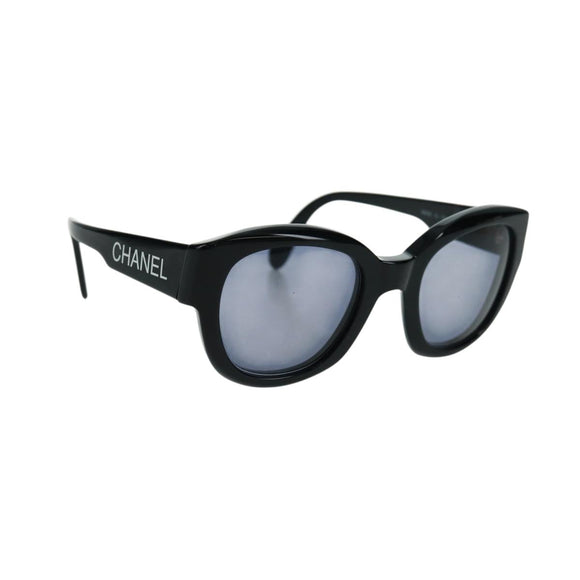 CHANEL Sunglasses plastic Black CC Auth ka1252